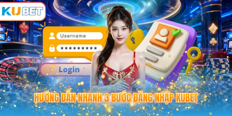 Hướng dẫn nhanh 3 bước đăng nhập KUBET