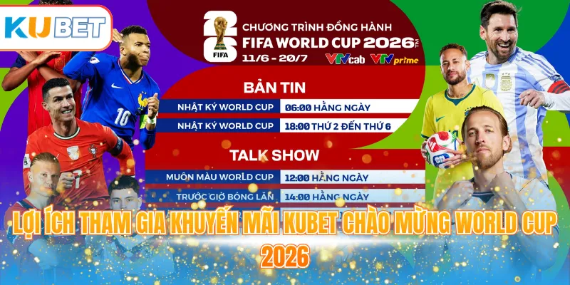 Lợi ích tham gia khuyến mãi KUBET chào mừng World CUP 2026